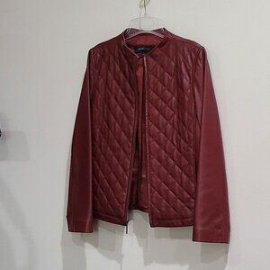 Pristine Burgundy Red  Leather Jacket